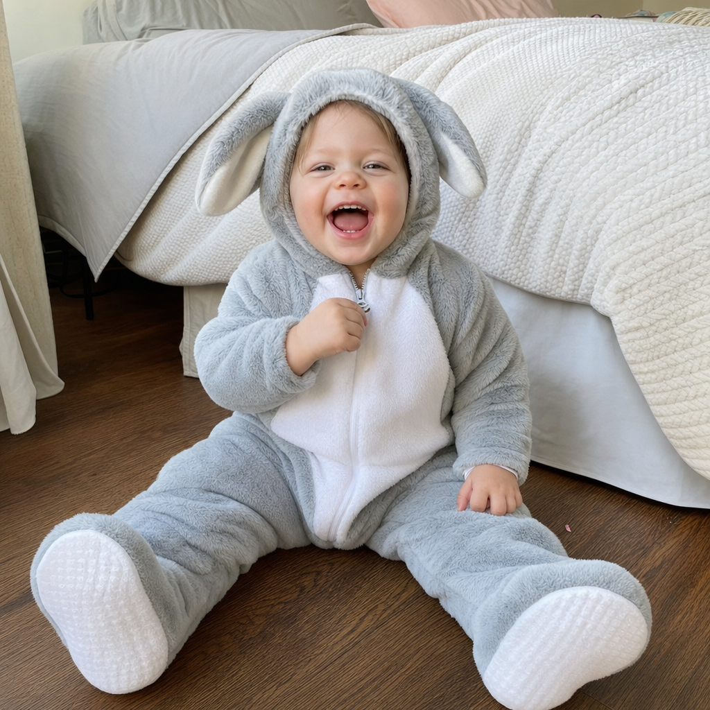 Bunny costume lifestyle - zip closure